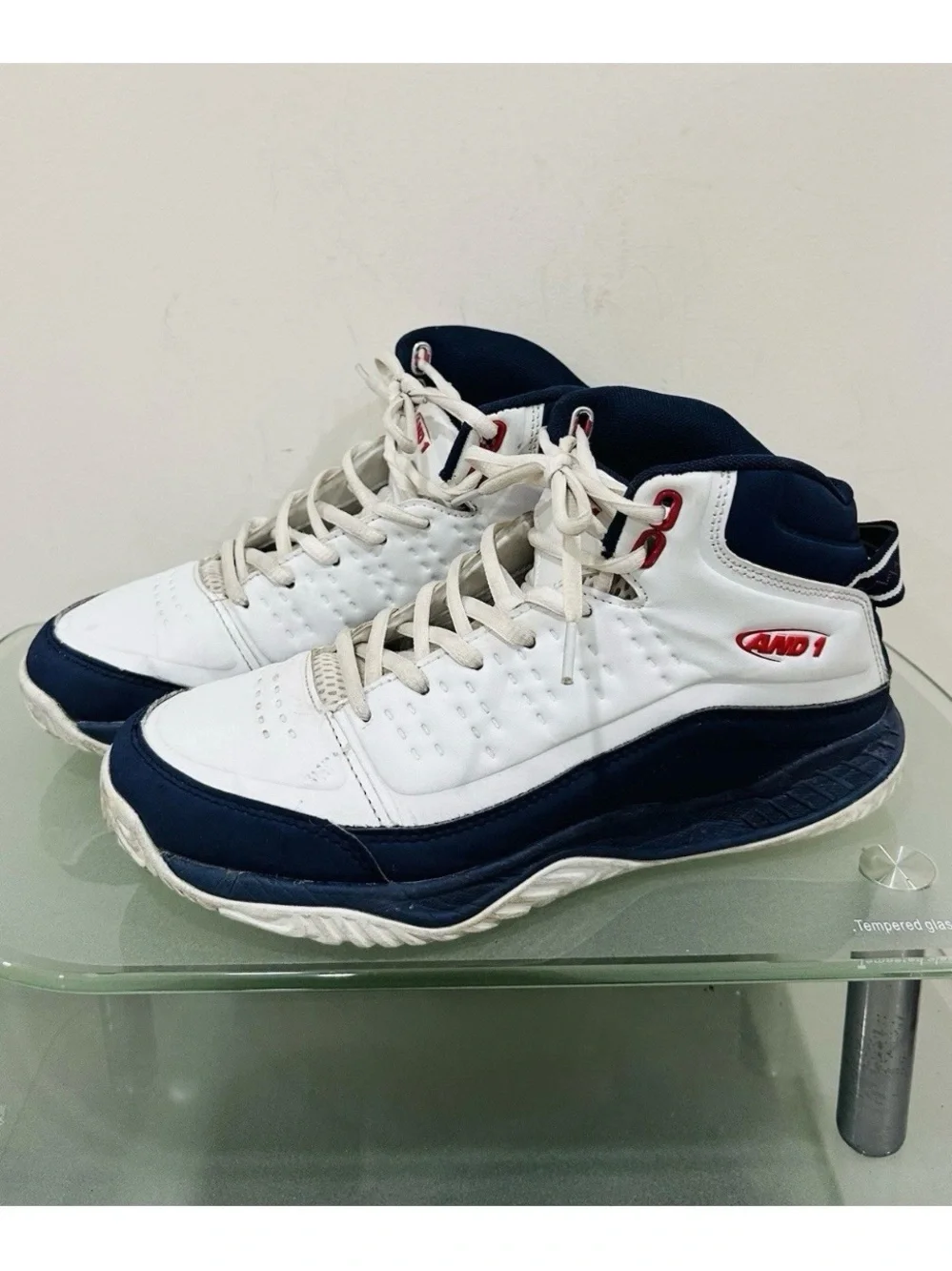 AND1 Pulse 2.0 Basketball Mens White Sneakers Athletic Shoes AD90080M-WDR 8,5